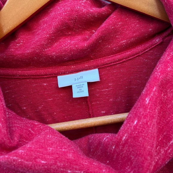 J Jill size MP space dyed red cowl neck pullover soft sweatshirt - Picture 2 of 7